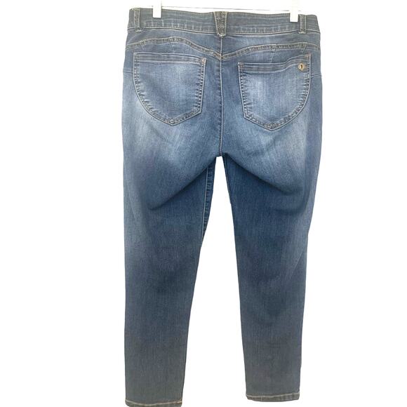 Democracy Jeans "Ab" Solution 10 Blue Womens Mid Rise Ankle Medium Wash Denim - Picture 2 of 8